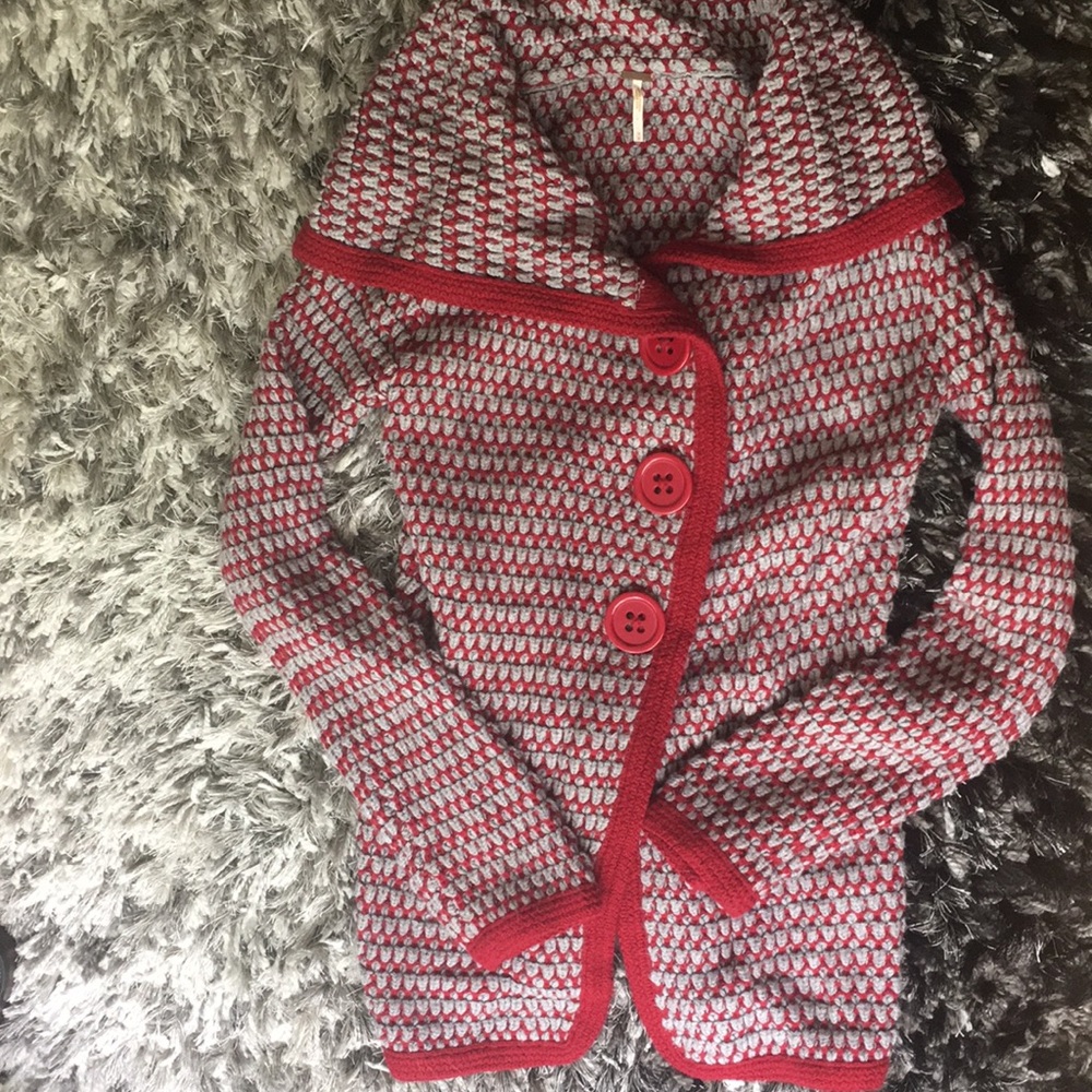 Free People Large Button Cardigan